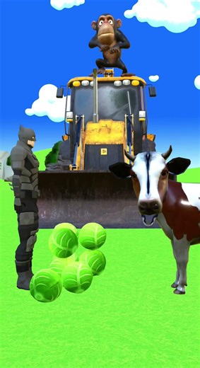 Batman feed Cabbage to A Cow 🥬🐮😂 #shorts #scaryteacher3d #comedy #shorts