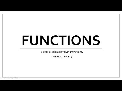 Solving Problems involving Functions