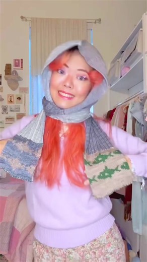 💛5 ways to style fish balaclava 🐠 #knitting #styling #fashion #balaclava #fish