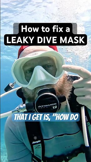 How to keep your dive mask from leaking underwater 🤿💦 #scubadiving #divemask #watersport r