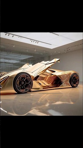Never Seen Before Futuristic Gold Car ✨ | The Future of Luxury Design