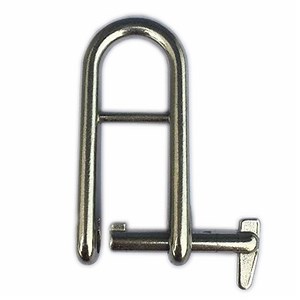 [Hot Item] Marine 304 Stainless Steel Captive Key Pin Halyard D-Shackle with Bar