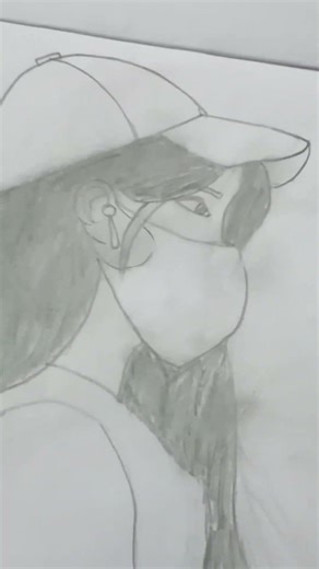 I draw girl with cap #art#drawing#girl