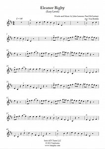 Eleanor Rigby (Easy Level) (The Beatles) - Violin Sheet Music