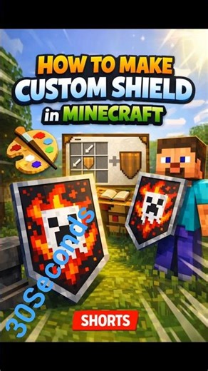 How to Make Custom Shield in Minecraft all versions🔥 #shorts