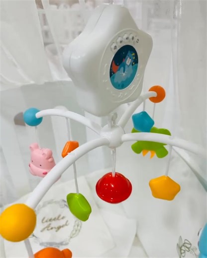 73K views · 223 reactions | Baby's Musical Hanging Rotating Rattle With Projector. Electrical Light Bed Rattles Baby Bed Bell Toy徭 | BABU VALY | Facebook