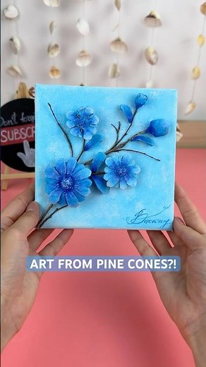 DIY Pine Cone Wall Decor ✨ Easy Home Decoration Idea #diy #art #craftideas