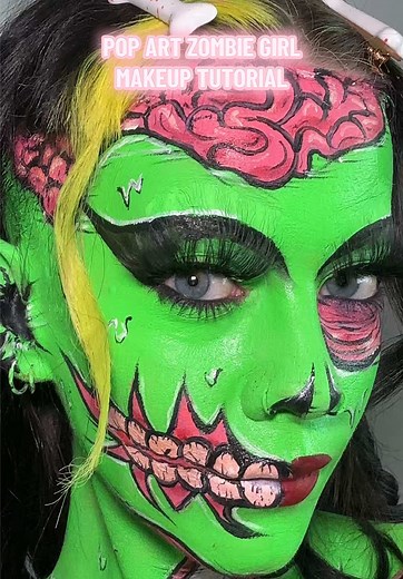 Pop Art Zombie Girl Makeup Tutorial