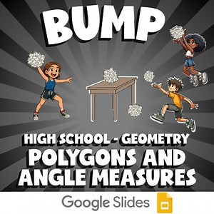 Polygons and Angle Measures BUMP Math Game - No Prep Geometry Review Activity