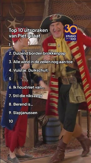 Top 10 sayings of Piet Piraat | 30 Years of Studio 100