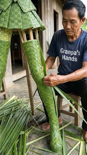 Hatsune Miku reimagined through traditional leaf craftsmanship #miku #handcrafted