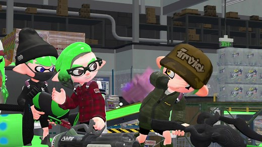 Inkling and Octoling Animation Battle in Splatoon 2 | 初心者 4/6 뉴비 4/6