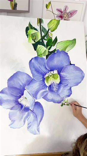 Not my usual medium, but it was fun to play with oils to paint this Blue Skyflower. This painting is now available to order as a giclée print in my online shop. Orders are printed by a specialist company and shipped from within the UK, US or EU - wherever's nearest to you. The last order date for Christmas delivery is 12th December, so there's still time to give the gift of sunshine and flowers to someone you love. Fancy a browse? Visit annamasonfineart.com | Anna Mason Art