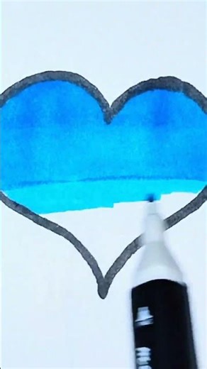 Color gradient 💙🩵 #coloring #trending #drawing