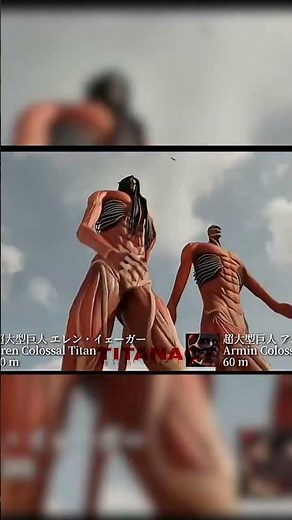 Attack on Titan: Every Titan Size Comparison 😱 | AOT Height Scale #shorts #attackontitan