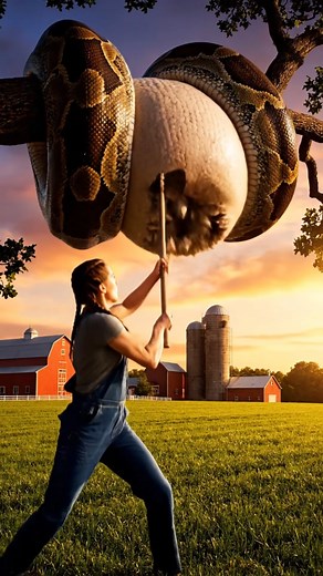 😱 Woman Battles Giant Python to Save Sheep | Inodrasthat