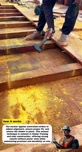 Hand Sledge Hammer Timber Framing | Manual Step Seating Technique