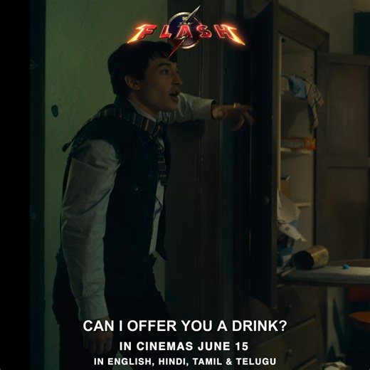 #Flash 'crushing' it in his style ⚡​ ​ #TheFlashMovie now releasing in Cinemas across India on June 15. Watch it in English, Hindi, Tamil & Telugu. Also in IMAX. ​ #WarnerBrosIndia #TheFlash #EzraMiller #BarryAllen #BenAffleck #MichaelKeaton #Supergirl | Warner Bros. Pictures