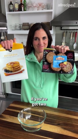 How to Make 2-Ingredient Sausage Pancakes