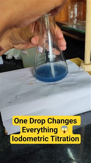 One Drop Changes Everything 😱 Iodometric Titration #chemistry #shorts