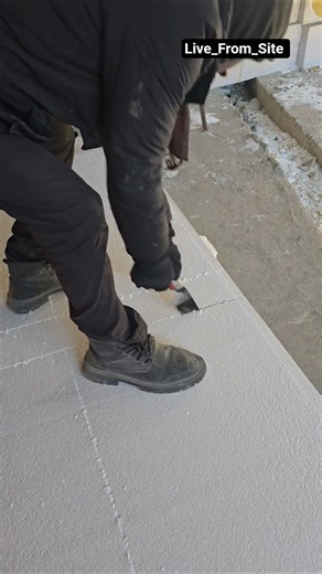 EPS Cutting by Hand Saw 🔪Expanded Polystyrene is easy to cut on site.✔