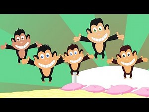 Five Little Monkeys| Nursery Rhyme with Lyrics