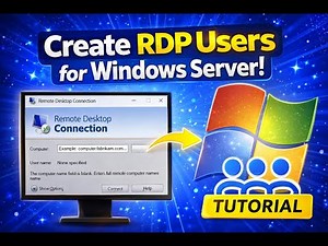 How to Create User Account & Set Permissions in Remote Desktop (RDP) | Windows Server