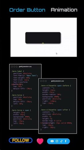 Order Button Animation Using #html #css #javascript #webdesign #cssanimation frontendcourse