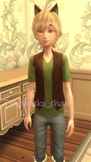 長靴の猫の魔法使いのマロがこちらを見つめてくるだけの動画 #sims4 #シムズ4 #oc #thesims4 #オリキャラ