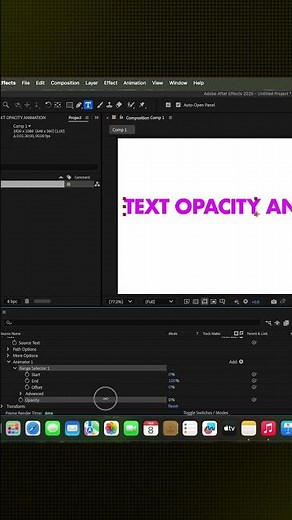 How to Create Text Opacity Animation in After Effects | Easy Video Editing Tutorial