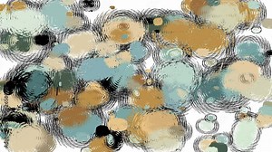 Abstract digital animation of geometric moving swirls. Artificial intelligence concept of computer generated pulsing swirls