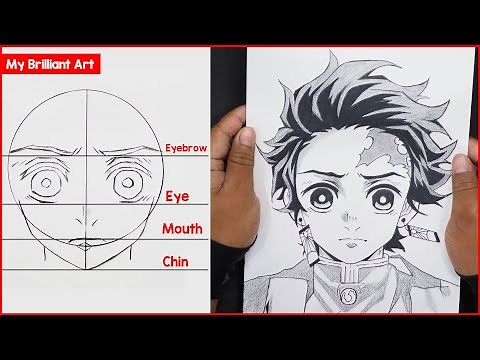 How to Draw Tanjiro Kamado Easy - Demon Slayer (My Brilliant Art)