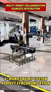 Multi Robot Collaboration Depalletizing to Pallet#depalletizing #palletizing #automation #feeding