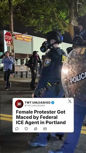 Female Protester Got Maced by Federal ICE Agent in Portland