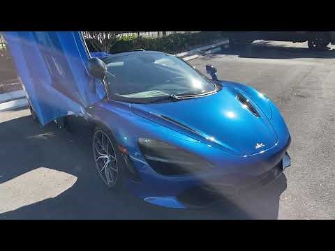 2022 McLaren 720S Spider in new MSO Volcano Blue… just arrived at McLaren Tampa Bay