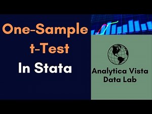 59. One-Sample t-Test in Stata (Step-by-Step Guide for Beginners)