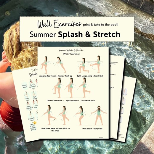 Pool Wall Exercises, Water Aerobics for Beginner, Water Fitness No Equipment, Shallow Water Exercise for Seniors,pool Exercise for Arthritis - Etsy