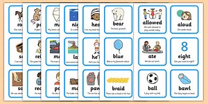 Homophones Matching Cards Worksheet Pack