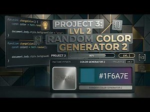 Random Color Generator Level 2 🎨 | Controlled UI + Display in JavaScript (Step-by-Step)