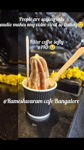 #shorts #viral Must Try Audio 🥳Must Visit Rameshwaram Cafe Bangalore🥰#dessert#ideas#fun#icecream