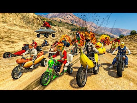 THE LAST ONE EXPLODES WITH RANDOM MOTORCYCLES!! NEVER SEEN BEFORE! - GTA 5 ONLINE