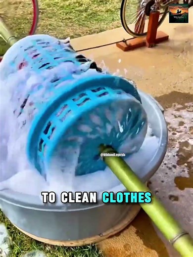 He Built a Bicycle-Powered Washing Machine‼️😱