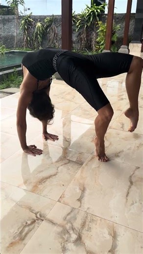 Bridge Pose with a Flip | Chebyjane #shorts #yoga #stretching