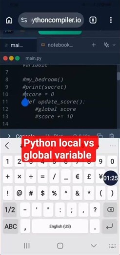 Python Local vs Global Variable Explained #python #pythontutorial #pythonforbeginners #shorts