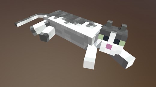 Minecraft Cat Lying - Download Free 3D model by Pneuma01