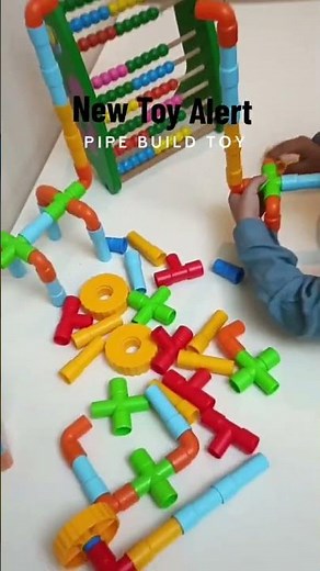 Water Pipe Building Blocks DIY Pipeline Tunnel Block Assembling Pipeline Tunnel Block Toy For Kids