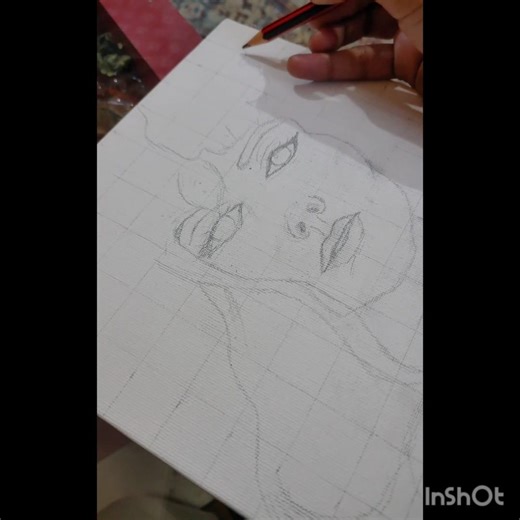 drawing a potrait on canvas (part -1)