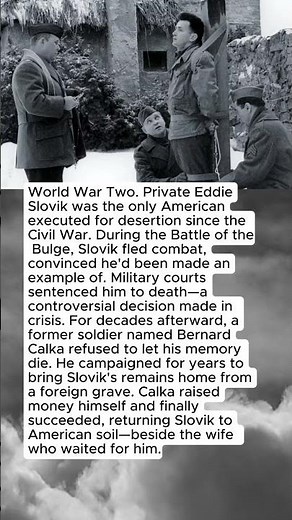 1 Officer Spent His Life Trying to Clear the Only Soldier Executed for Desertion #ww2