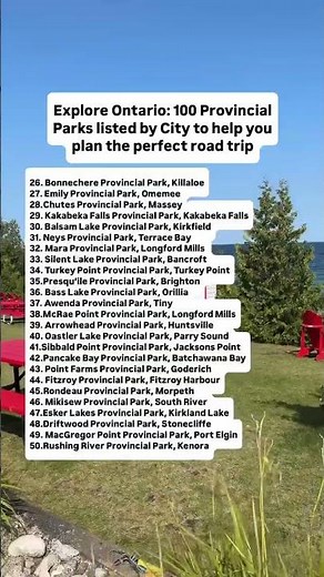 100 provincial parks in Ontario