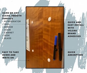 Acrylic Family Menu Board, Sticks to Any Clean, Smooth Surface! | Dry-erase Weekly White Board Non Magnetic for Fridge, Wall, Glass Hanging - Etsy